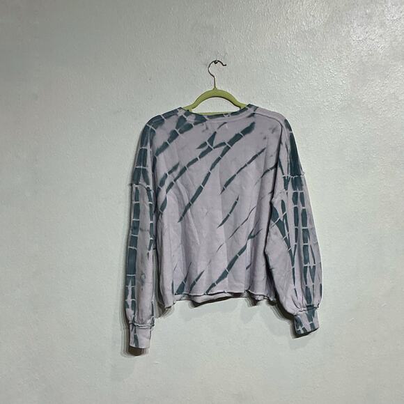 Wildfox Purple Olivia Spiral Dye Crop Boxy Pullover Sz S NWT - Picture 9 of 12